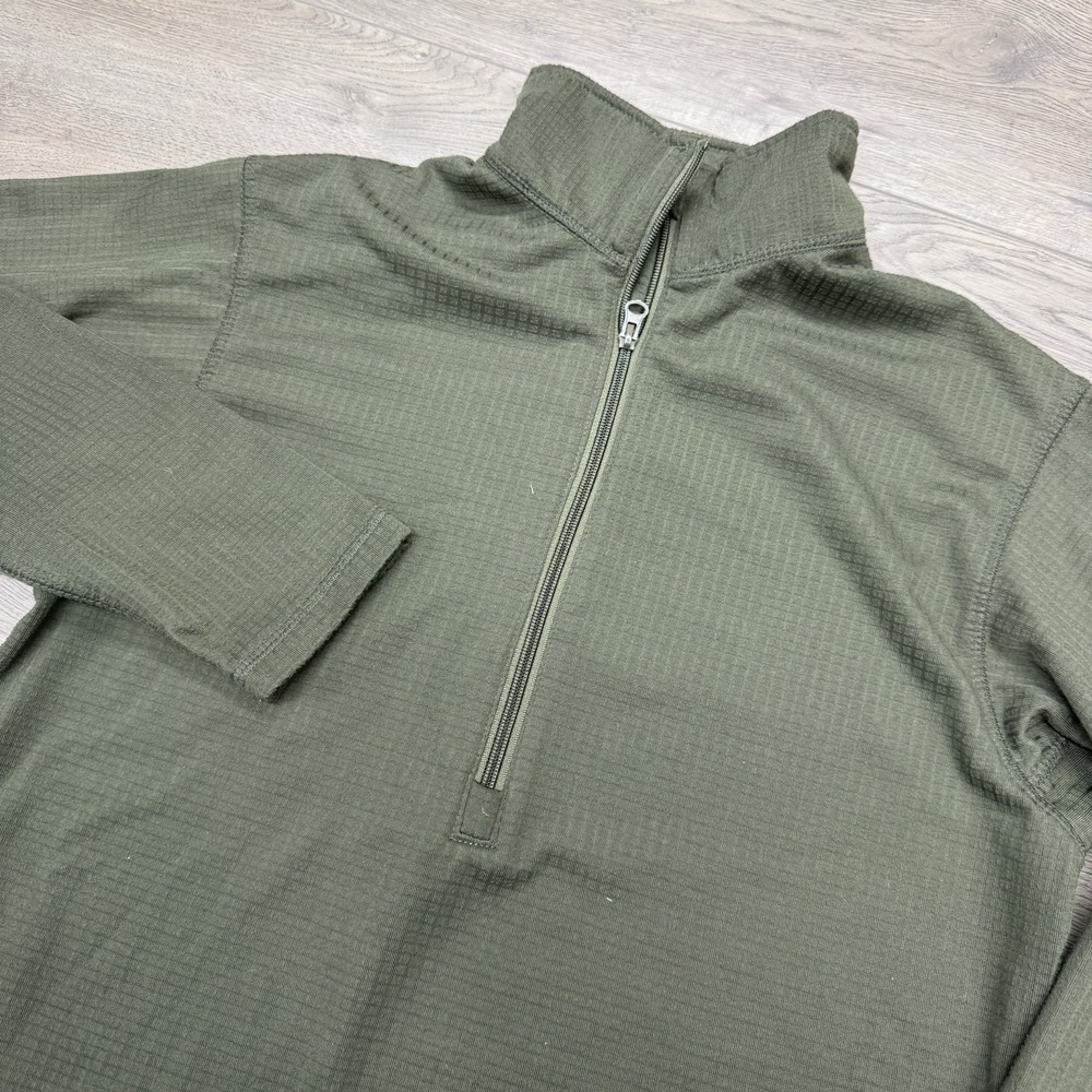 Condor Base II Zip Pullover OD Green Waffle Knit Sz L Outdoor